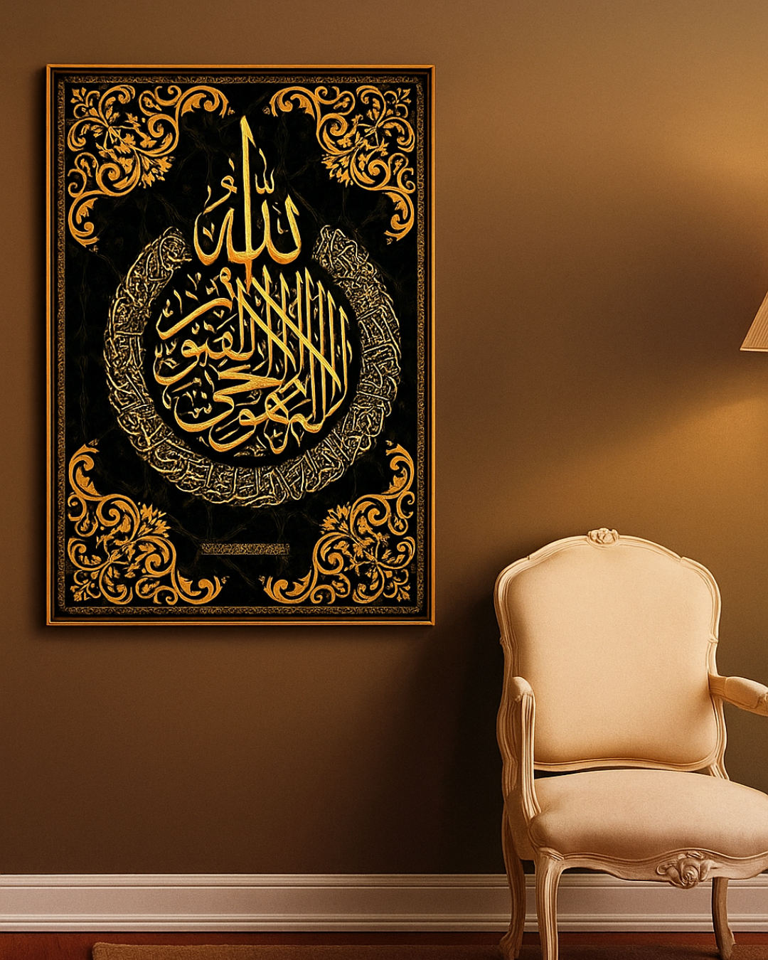 Golden Islamic Calligraphy Wall Art